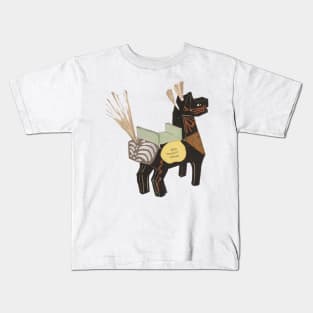 Cute Japanese Horse Kawaii Samurai Horse Kids T-Shirt